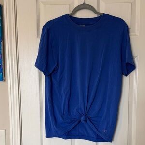 CALIA by Carrie Underwood Royal Blue Short Sleeve Knot Front Tee